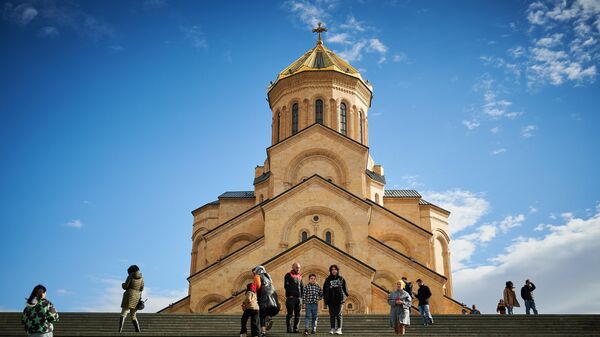 Кафедральный собор Святой Троицы - Самеба. Празднование Гиоргоба - Sputnik Грузия