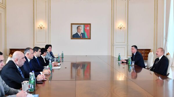 Встреча председателя парламента Грузии Щалвы Папуашвили с президентом Азербайджана Ильхамом Алиевым - Sputnik Грузия