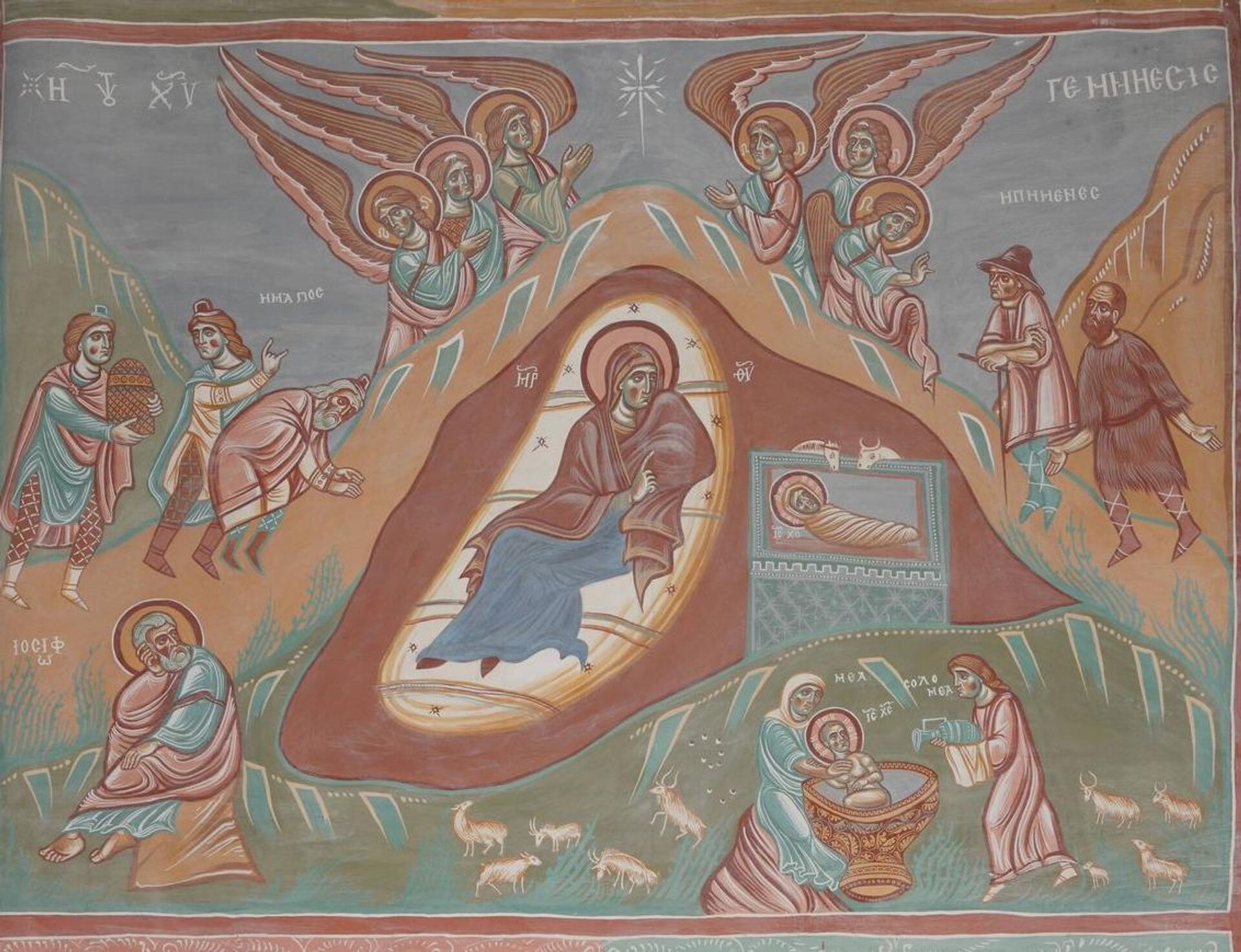 Копия-реконструкция фрески церкви Святого Георгия в Ачи - Sputnik Грузия, 1920, 22.12.2023