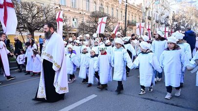Рождественское шествие Алило в столице Грузии