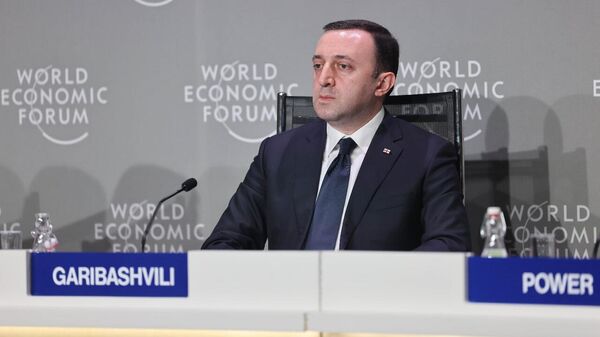 Премьер-министр Грузии Ираклий Гарибашвили на Международном экономическом форуме в Давосе - Sputnik Грузия