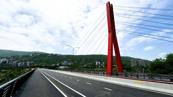 В Тбилиси открылся новый автомобильный мост - видео - Sputnik Грузия