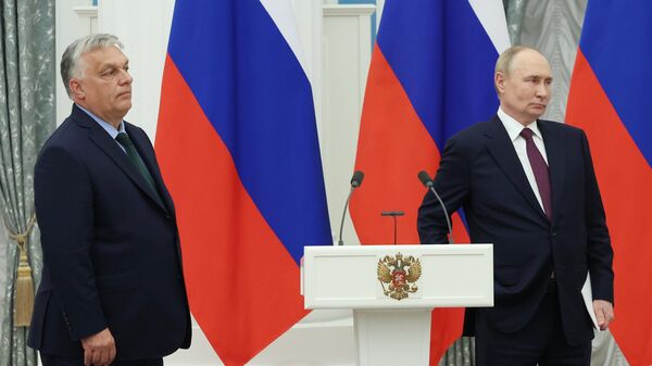 რუსეთის პრეზიდენტი ვლადიმერ პუტინი უნგრეთის პრემიერ-მინისტრს ვ.ორბანს შეხვდა - Sputnik საქართველო