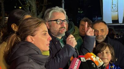 Ника Гварамия. Акция протеста в столице Грузии 17 ноября 2024 года