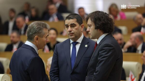 ბიძინა ივანიშვილი, შალვა პაპუაშვილი და ირაკლი კობახიძე - Sputnik საქართველო