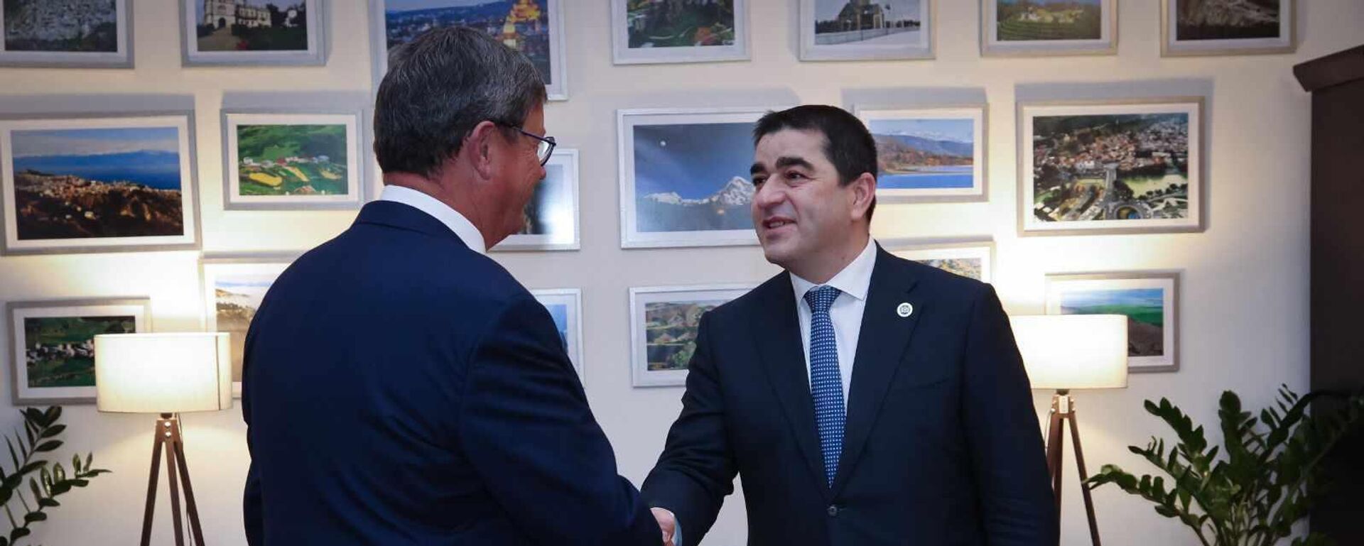 Встреча спикера парламента Грузии Шалвы Папуашвили с членами Мониторингового комитета Парламентской ассамблеи Совета Европы (ПАСЕ), содокладчиками по вопросам Грузии Эдит Эстреллой и Клодом Керном - Sputnik Грузия, 1920, 11.11.2025