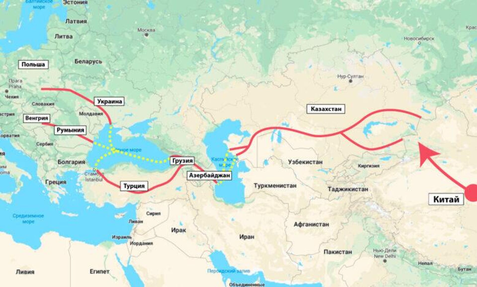 Новый Транскаспийский Железнодорожный Коридор Китай-Европа - Sputnik Грузия, 1920, 08.11.2025