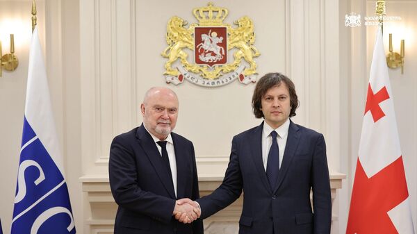 Премьер-министр Грузии Ираклий Кобахидзе встретился с генеральным секретарем ОБСЕ Феридуном Синирлиоглу - Sputnik Грузия