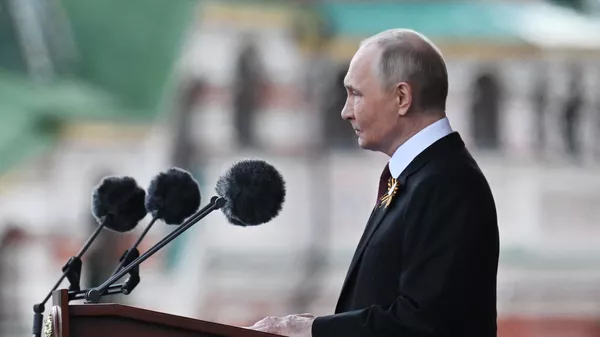 Президент РФ В. Путин и иностранные лидеры на военном параде в честь 80-летия Победы - Sputnik Грузия