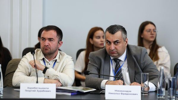 Телеведущий Николоз Мжаванадзе на международной научно-практической конференции в Ставрополе - Sputnik Грузия
