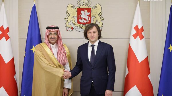 ირაკლი კობახიძე და საუდის არაბეთის განვითარების ფონდის აღმასრულებელი დირექტორი სულთან აბდულრაჰმან ალ მარშადი - Sputnik საქართველო