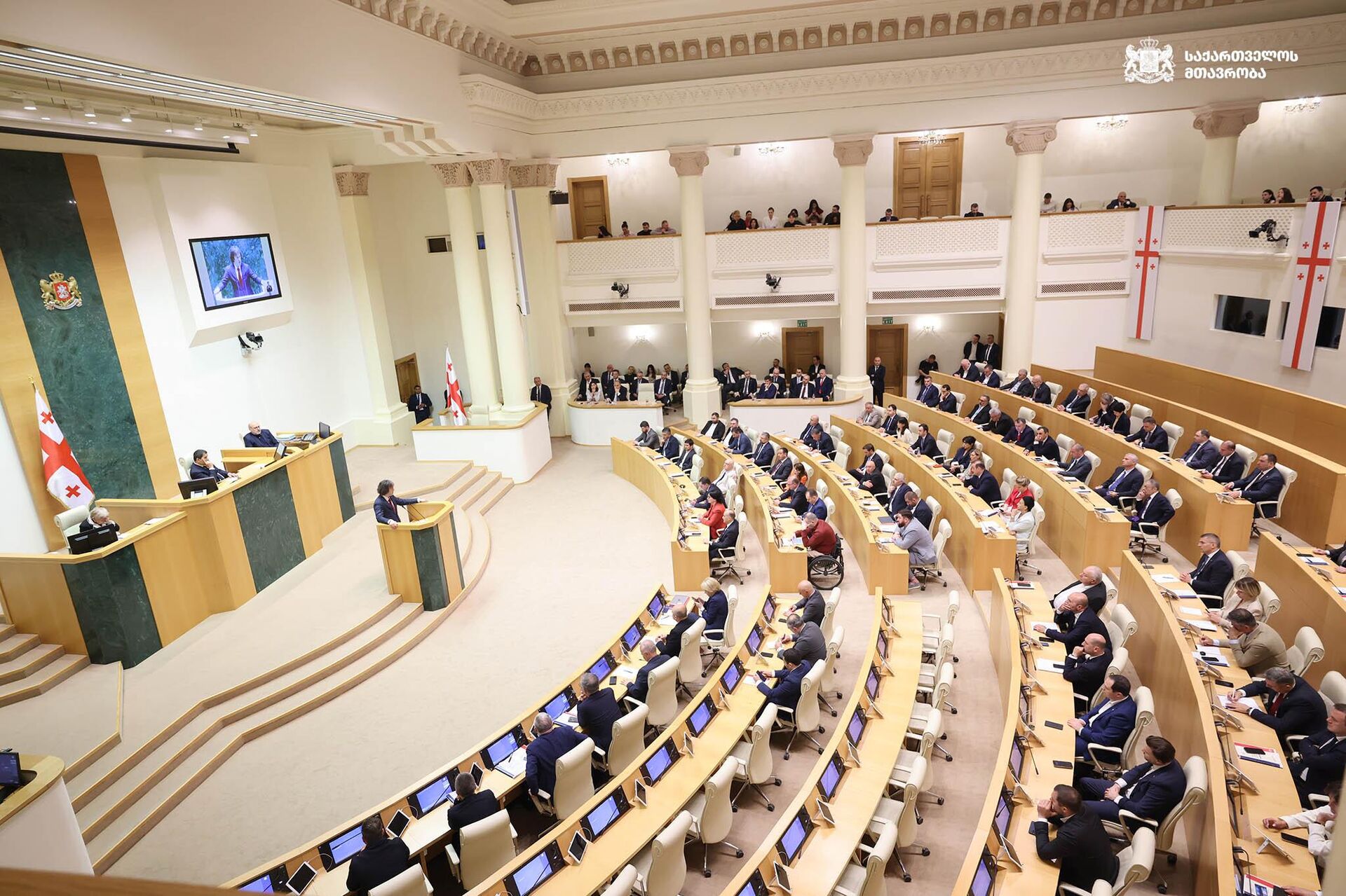 Выступление премьер-министра Грузии Ираклия Кобахидзе в парламенте Выступление премьер-министра Грузии Ираклия Кобахидзе в парламенте - Sputnik Грузия, 1920, 28.06.2025