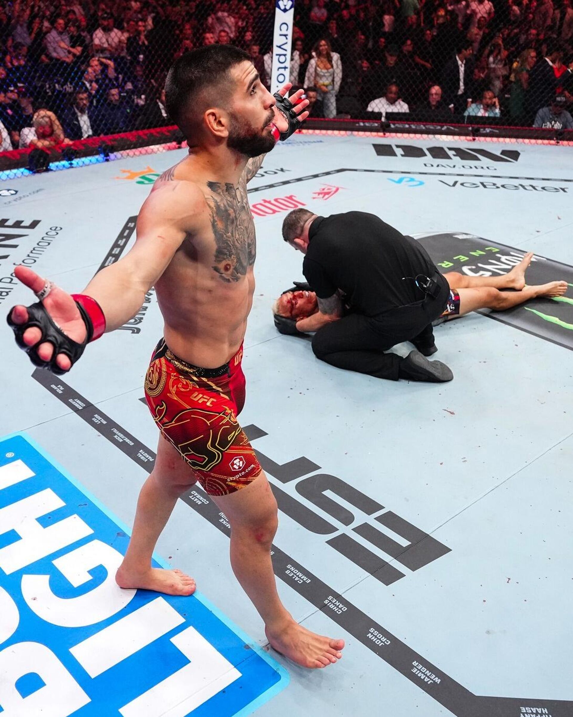 Боец Илья Топурия одержал победу над Чарльзом Оливейрой  - Sputnik Грузия, 1920, 16.12.2025