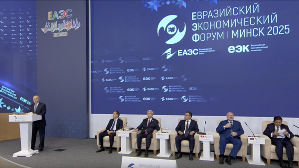 Лидеры стран ЕАЭС участвуют в Евразийском экономическом форуме в Минске - видео - Sputnik Грузия