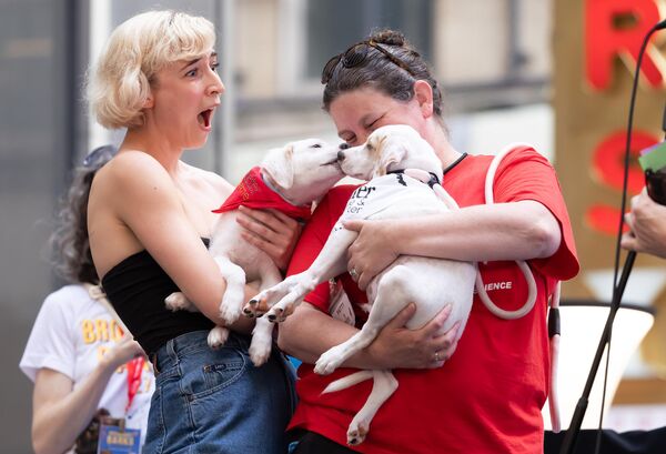 Девушки с собаками в Нью-Йорке - Sputnik Грузия