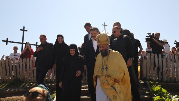 Президент Грузии Михаил Кавелашвили на празднике Преображения Господня в Гурии - Sputnik Грузия