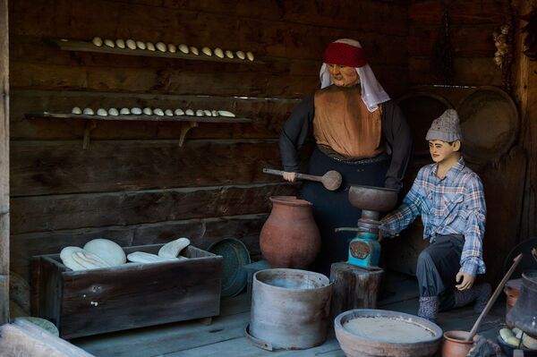 На территории музея 30 этнографических домиков и строений. - Sputnik Грузия