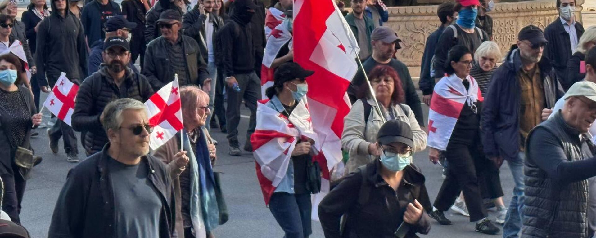 Акция протестов на Руставели в день выборов 4 октября - Sputnik Грузия, 1920, 26.10.2025