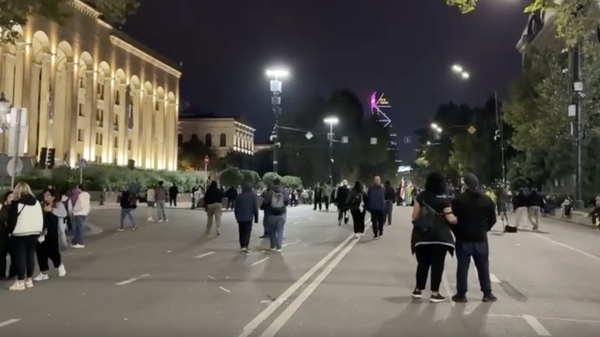 Протест прозападной оппозиции в Тбилиси затух - видео  - Sputnik Грузия