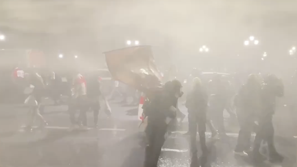 Спецназ применяет слезоточивый газ и водометы в центре Тбилиси - видео - Sputnik Грузия