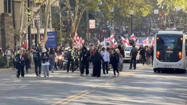 ახალგაზრდებმა და სტუდენტებმა არჩევნების დღეს, 4 ოქტომბერს, თბილისში მსვლელობა გამართეს  - Sputnik საქართველო