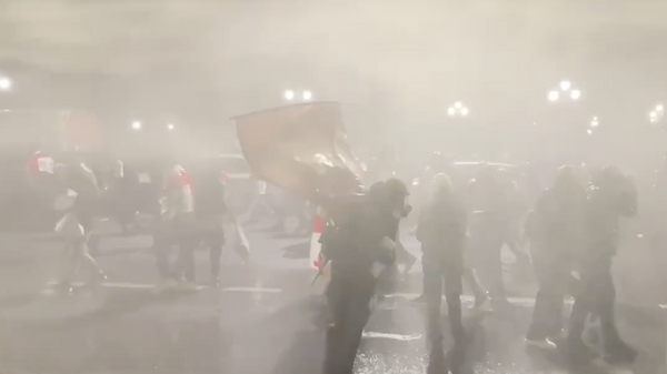 Спецназ применяет слезоточивый газ и водометы в центре Тбилиси - видео - Sputnik საქართველო