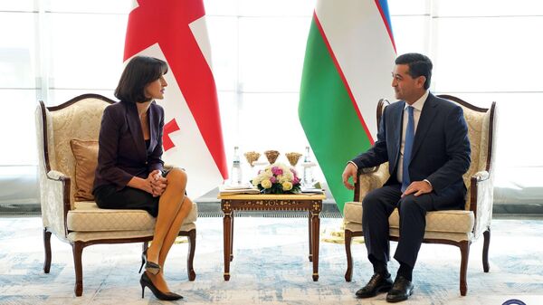 საქართველოს საგარეო საქმეთა მინისტრის მაკა ბოჭორიშვილისა და მისი უზბეკი კოლეგის, ბახტიორ საიდოვის შეხვედრები სამარყანდში. - Sputnik საქართველო