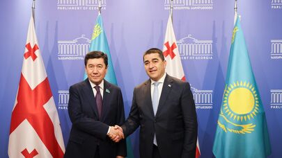 Спикеры парламентов Грузии и Казахстана - Шалва Папуашвили и Ерлан Кошанов