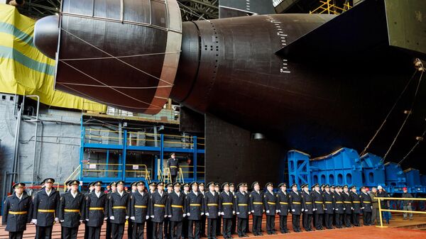 Церемония вывода из эллинга атомной подводной лодки Хабаровск в Северодвинске - Sputnik Грузия