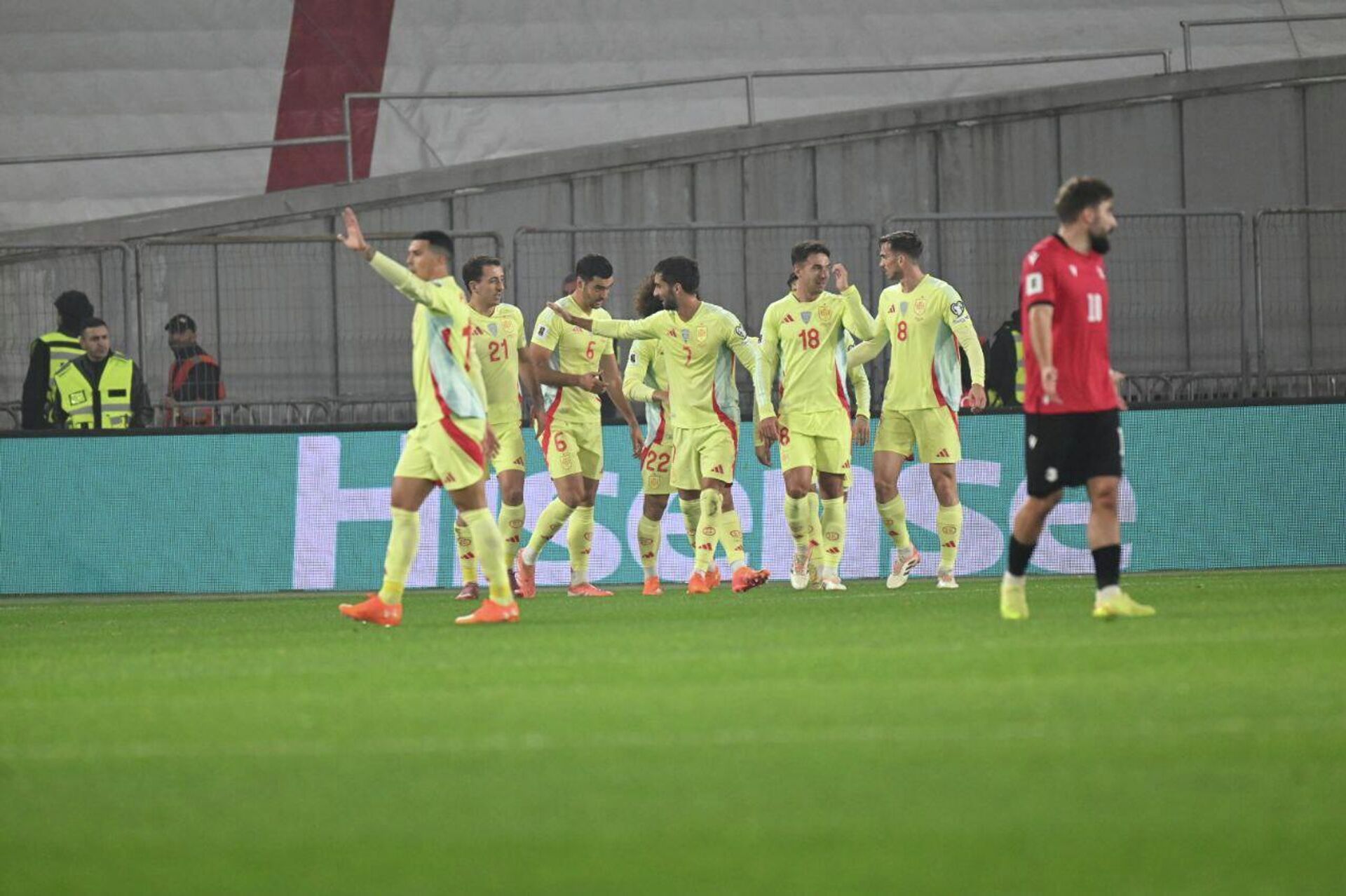 Матч между сборными по футболу Грузии и Испании в рамках отборочного тура к ЧМ-2026 - Sputnik საქართველო, 1920, 16.11.2025