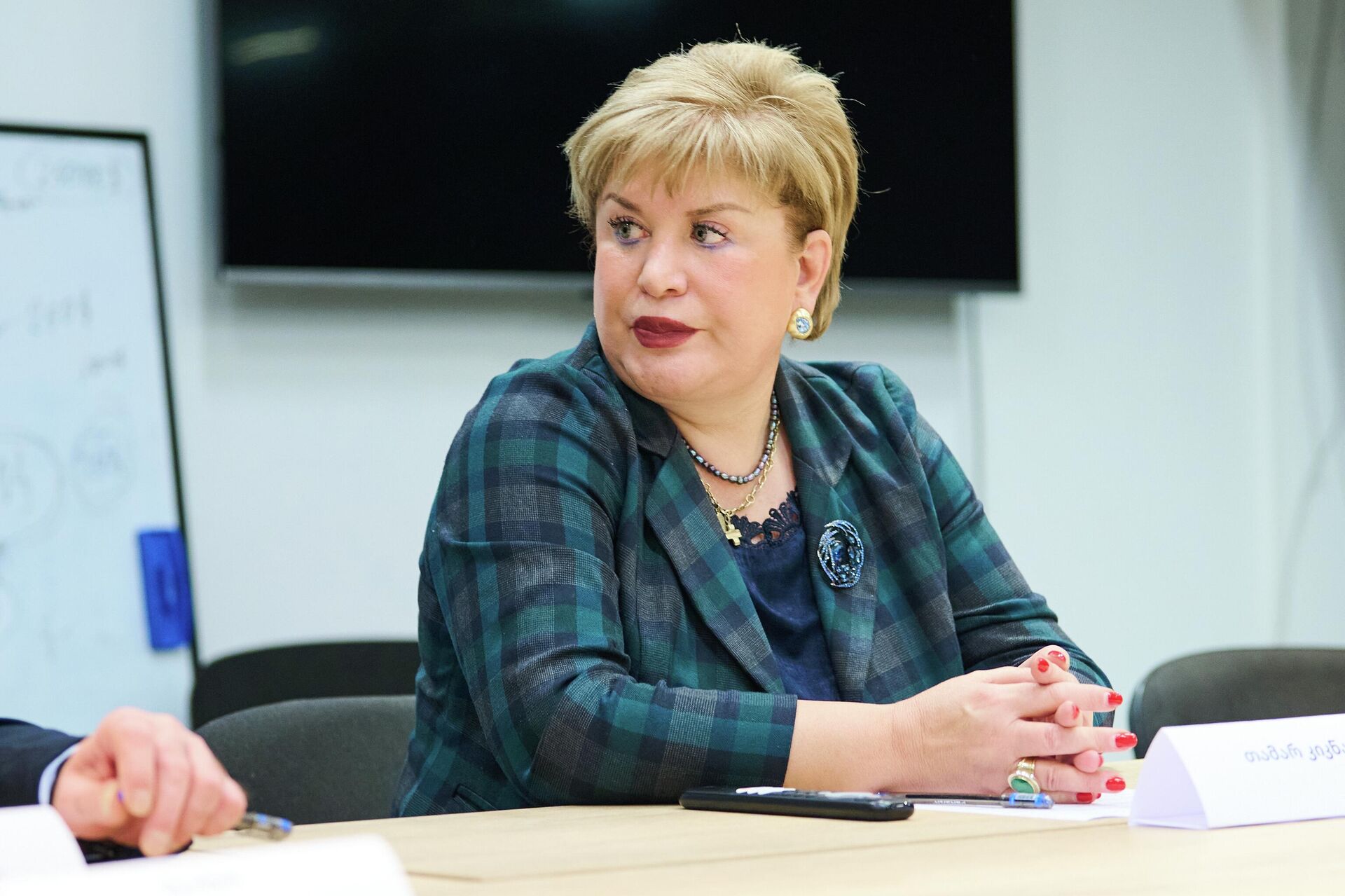 Тамар Кикнадзе. Круглый стол газеты Свободная Грузия на тему Борьба Грузии с внешним вмешательством - Sputnik Грузия, 1920, 16.12.2025