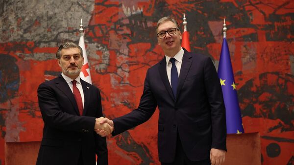 Президент Грузии Михаил Кавелашвили и президент Сербии Александр Вучич - Sputnik Грузия