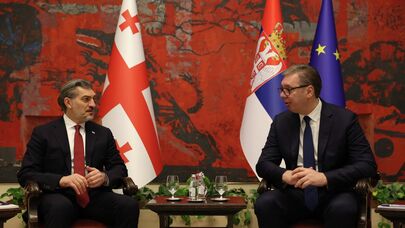 Переговоры президента Грузии Михаила Кавелашвили и президента Сербии Александра Вучича