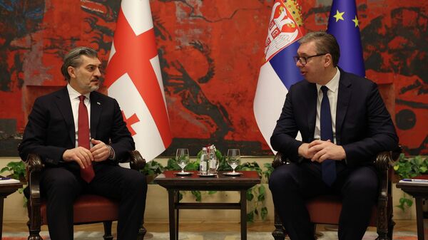 Переговоры президента Грузии Михаила Кавелашвили и президента Сербии Александра Вучича - Sputnik Грузия