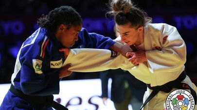 Этер Липартелиани на чемпионате мира, где она завоевала первое золото для Грузии в женском дзюдо