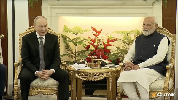  Визит Путина в Индию: переговоры с Моди, участие в бизнес форуме - видео - Sputnik Грузия