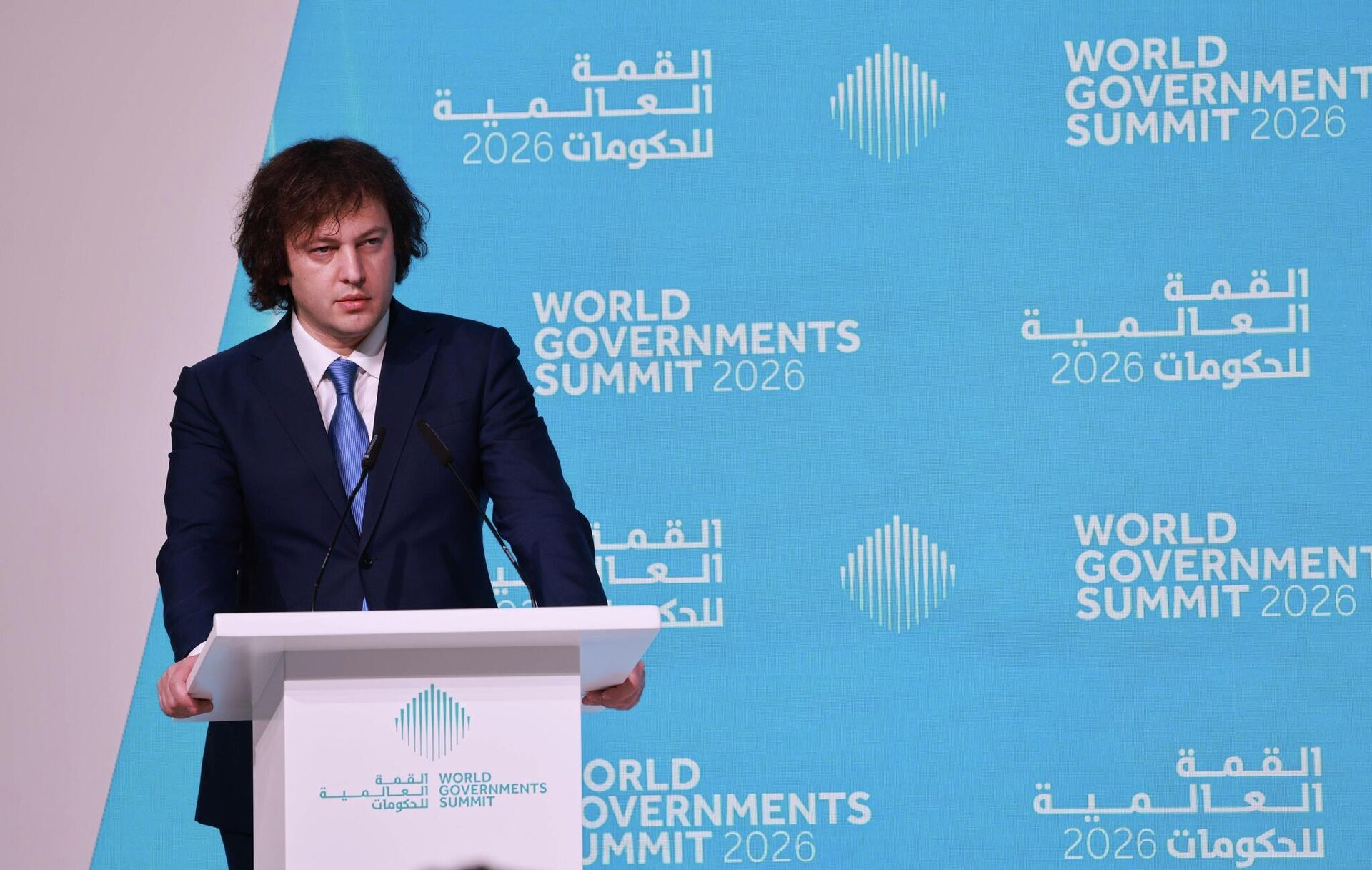 Премьер-министр Грузии Ираклий Кобахидзе на Всемирном правительственном саммите в Дубае в 2026 году Премьер-министр Грузии Ираклий Кобахидзе на Всемирном правительственном саммите в Дубае в 2026 году - Sputnik Грузия, 1920, 03.02.2026