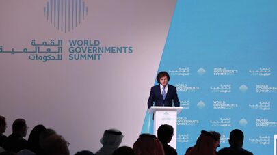 Премьер-министр Грузии Ираклий Кобахидзе на Всемирном правительственном саммите в Дубае в 2026 году
