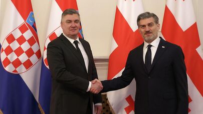 Президент Хорватии Зоран Миланович и Михаил Кавелашвили