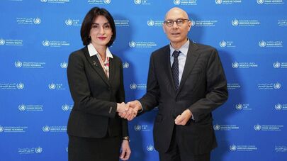 Глава МИД Грузии Мака Бочоришвили с Верховным комиссаром ООН по правам человека Фолькером Тюрком 