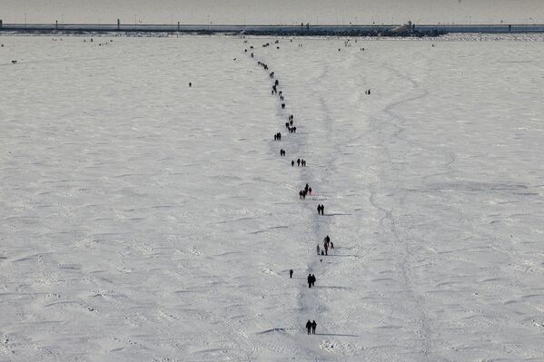  Финский залив полностью покрылся льдом впервые после 2011 года. - Sputnik Грузия