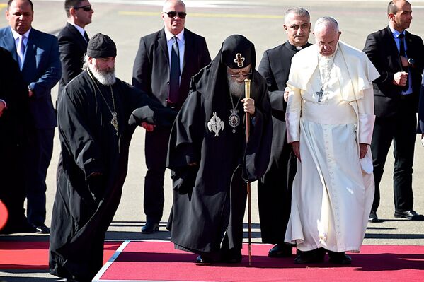  საქართველოს კათოლიკოს-პატრიარქი ილია მეორე და რომის პაპი ფრანცისკე. - Sputnik საქართველო