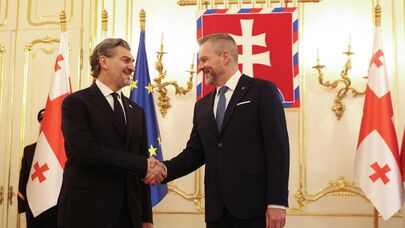 Президент Грузии Михаил Кавелашвили и президент Словакии Петер Пеллегрини 