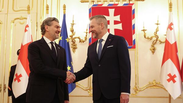 საქართველოს პრეზიდენტი მიხეილ ყაველაშვილი და სლოვაკეთის პრეზიდენტი პეტრე პელეგრინი  - Sputnik საქართველო