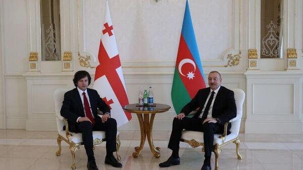 ირაკლი კობახიძე და ილჰამ ალიევი - Sputnik საქართველო