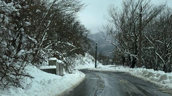Но в холодные апрельские дни здесь даже дежурила полиция, которая следила за безопасностью на дорогах.  - Sputnik Грузия
