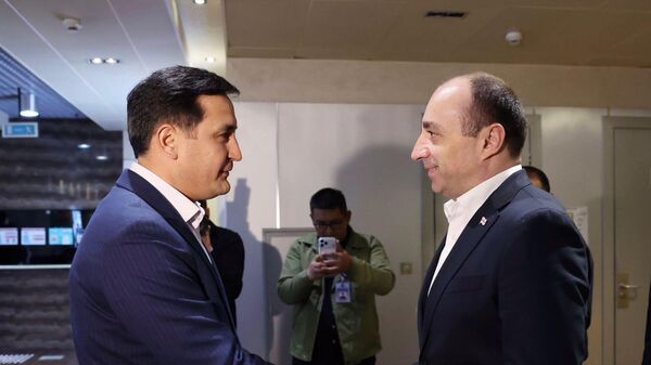 Министр внутренних дел Грузии Гека Геладзе в Узбекистане  - Sputnik Грузия