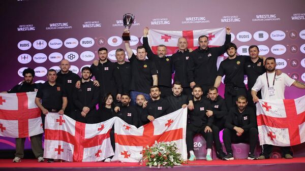 Сборная Грузии на чемпионате Европы по борьбе - Sputnik Грузия
