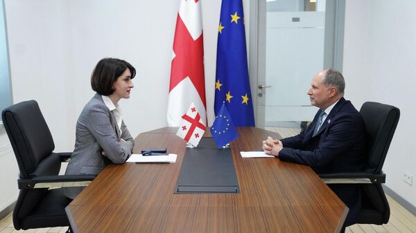 Глава МИД Грузии Мака Бочоришвили и посол ЕС в Грузии Павел Герчинский - Sputnik Грузия