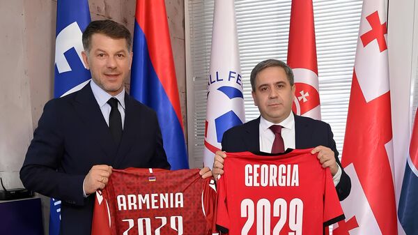 საქართველოს და სომხეთის ფეხბურთის ფედერაციების პრეზიდენტები - Sputnik საქართველო